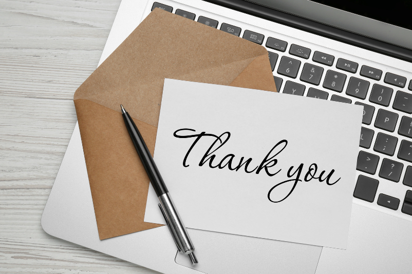 KR HR & Training Consultancy Ltd News. A thank you note to illustrate the importance of expressing gratitude to team members for their valuable contributions.