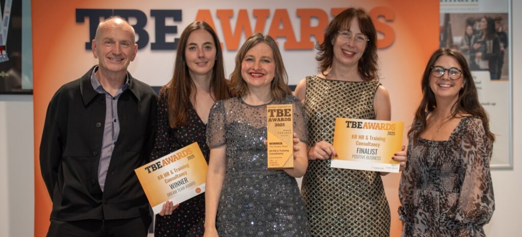 KR HR & Training Consultancy Ltd News, winners of the Dream Team at the TBE Awards Evening 2025.