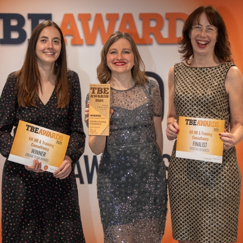 KR HR & Training Consultancy Ltd News, winners of the Dream Team at the TBE Awards Evening 2025.